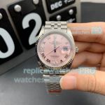 EW Factory Clone Rolex Datejust Pink Dial Jubilee Watch 36mm